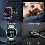 Smartwatch GT4 PRO, apel bluetooth, rezistent la apa, Notificari Apeluri/Sms/Social Media, monitorizare activitati fizice, somn, ritm cardiac, pedometru, player muzica + o curea - imagine 4