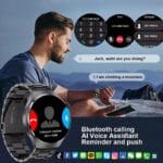 Smartwatch GT4 PRO, apel bluetooth, rezistent la apa, Notificari Apeluri/Sms/Social Media, monitorizare activitati fizice, somn, ritm cardiac, pedometru, player muzica + o curea - imagine 3