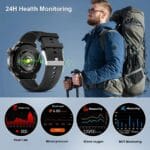 Smartwatch GT4 PRO, apel bluetooth, rezistent la apa, Notificari Apeluri/Sms/Social Media, monitorizare activitati fizice, somn, ritm cardiac, pedometru, player muzica + o curea - imagine 5