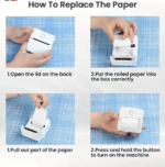 Mini imprimanta DAVIKER, portabila, termica (fara toner) - imagine 6