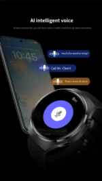 Smartwatch GT4 PRO, apel bluetooth, rezistent la apa, Notificari Apeluri/Sms/Social Media, monitorizare activitati fizice, somn, ritm cardiac, pedometru, player muzica + o curea - imagine 6
