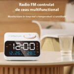 Ceas desteptator DAVIKER, radio FM - imagine 3